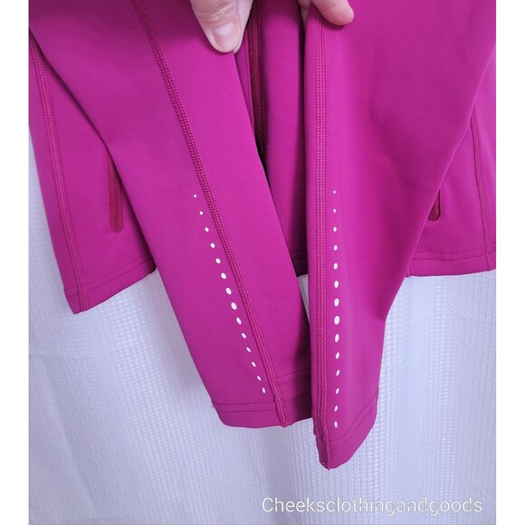 Lululemon 6 Rain Repellent Running Jacket Wild Berry W3FAJS Reflective - Picture 4 of 13